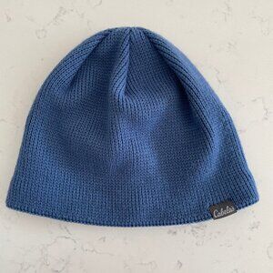 Cabela's Outdoor Cozy 100% Acrylic Knit Toque w Fleece Interior Panel Blue Sz OS